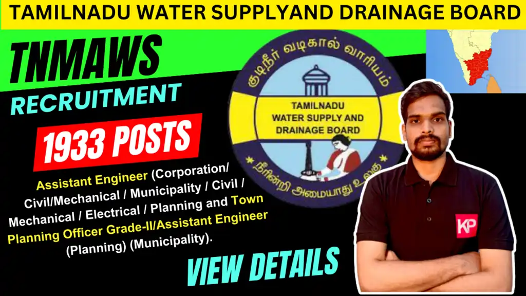 TNMAWS Recruitment 2024 - Assistant Engineers and Town Planners