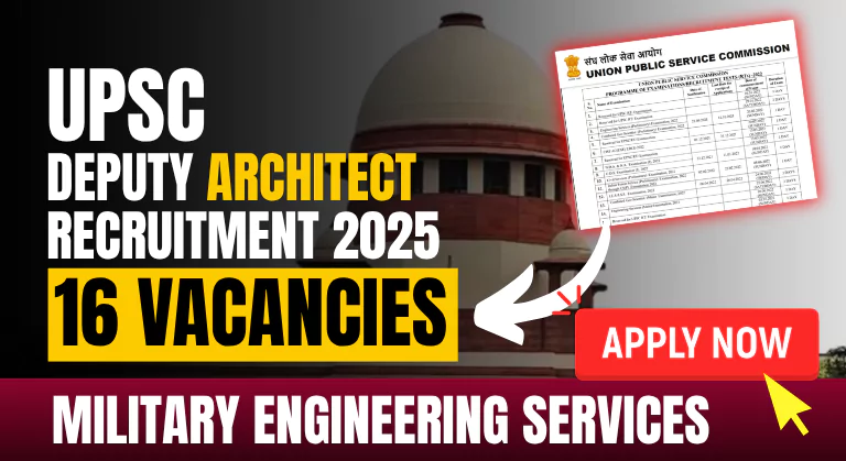 Military Engineering Services Deputy Architect Recruitment 2025