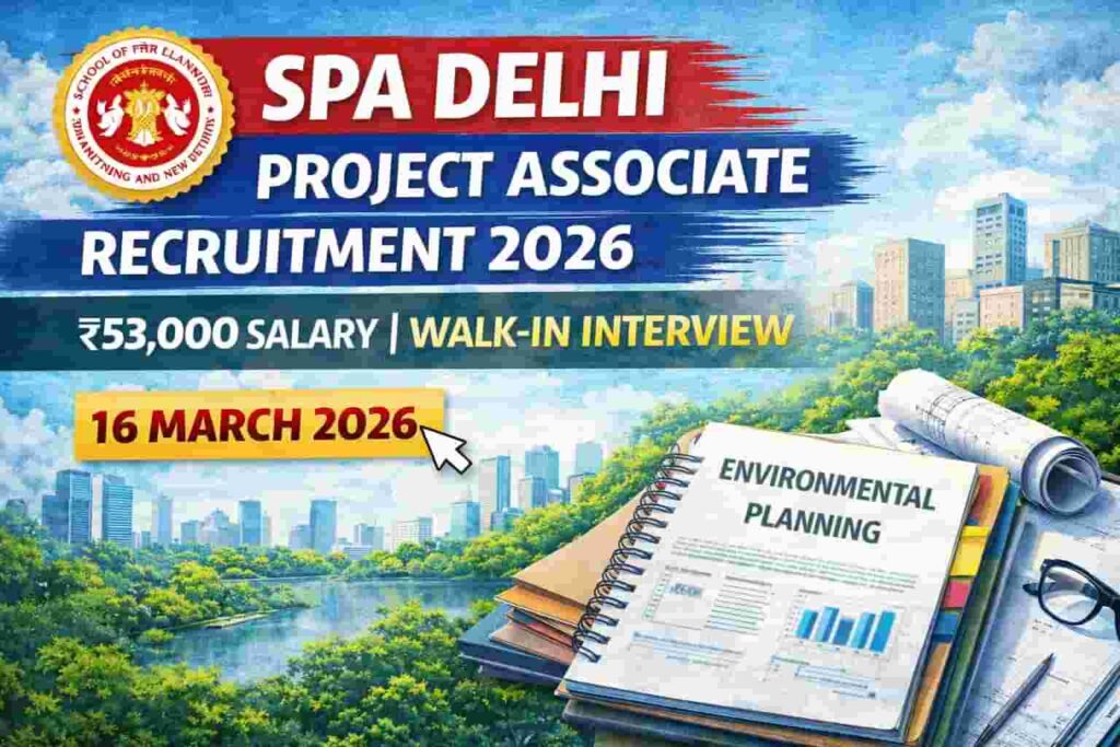 SPA Delhi Project Associate Recruitment 2026