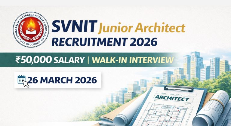 SVNIT Junior Architect Recruitment 2026