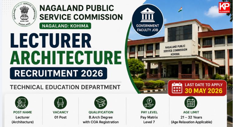 Nagaland PSC Lecturer Architecture Recruitment 2026